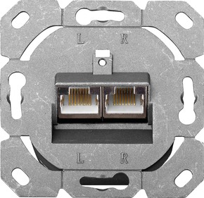 DIGITUS Datendose 2-fach Kat.6 RAL 9010 DN-9006-N