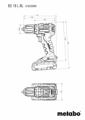 Metabowerke Akku-Bohrschrauber 2x Akku +Koffer BS 18 L BL