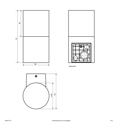 EVN Lichttechnik Wandleuchte IP44 WRM172715