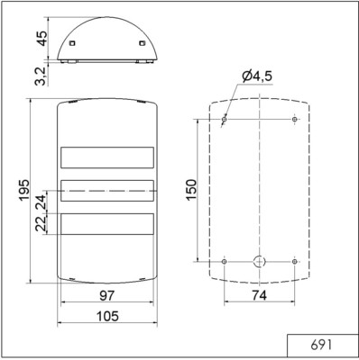 Werma LED-Signalsäule 115-230V DC rt/ge/gn 69110068