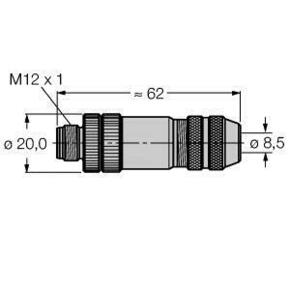 Turck Steckverbinder konfektionierbar BMSWS8151-8.5