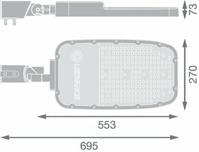 Ledvance LED-Mastan-/aufsatzleuchte 727, Z48-60 SLAREA#4099854079962