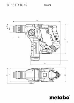 Metabowerke Akku-Bohrhammer BH 18 LTX BL 16