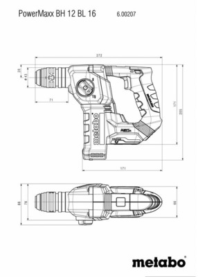 Metabowerke Akku-Bohrhammer BH12BL16#600207800