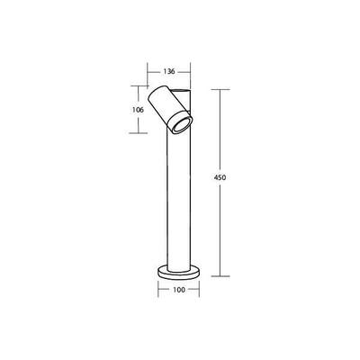 Brumberg Leuchten LED-Sockelleuchte dunkelgrau 65361100