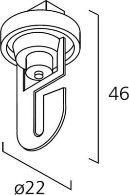 LTS Licht&Leuchten Universal-Haken EU 36 sw-99-067-2