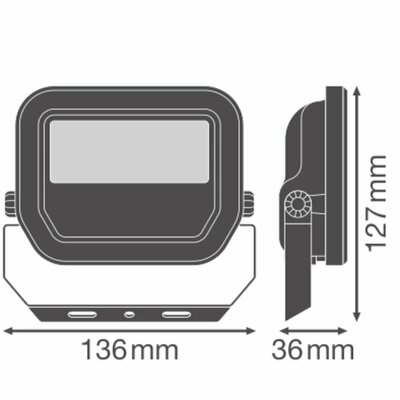 Ledvance LED-Fluter 830, schwarz FL10P8W1K2LM830..BK