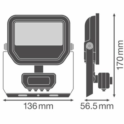 Ledvance LED-Fluter 830, Sensor, schwarz FL10SNP8W1K2LM830..b