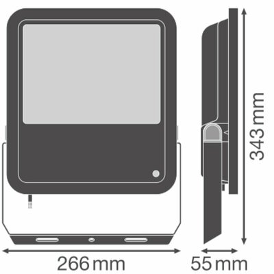 Ledvance LED-Fluter 840, Lichtsensor, schwarz FL150PC.100W84015KL.