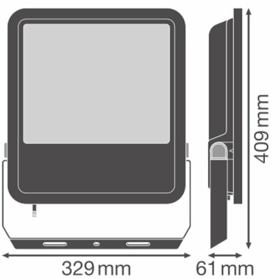 Ledvance LED-Fluter 830, schwarz FL250P167W25KLM830.B