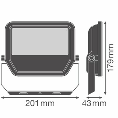 Ledvance LED-Fluter 830, schwarz FL50P41W6KLM830..BK