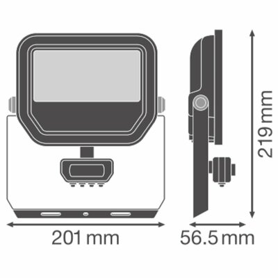 Ledvance LED-Fluter 830, Sensor, schwarz FL50SNP41W6KLM830.BK