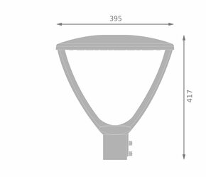 Ledvance LED-Mastaufsatzleuchte 830-840, asym., schwarz URBLTRNV29WASYM...BK