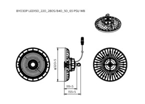 Philips Lighting LED-Hallenleuchte 840/850/865, ML BY030P LED #75897100