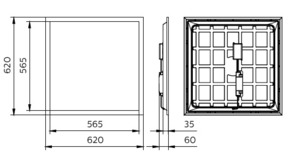 Philips Lighting LED-Panel M625 840, DALI RC066B 34S #51667099