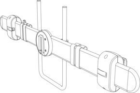 Bachmann Monitorarm Crossbar schwarz 945.005