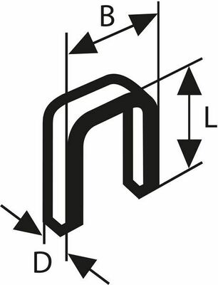 Bosch Power Tools Schmalrückenklammer Typ 55, 6x1,08x16mm 1609200372