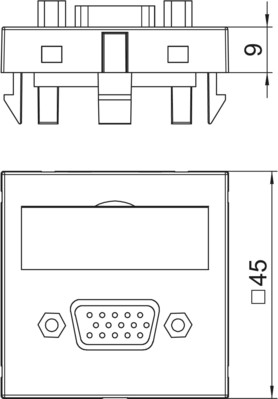 OBO Bettermann Vertr Multimediaträger VGA Buchse Schraubkl. MTG-VGA S AL1