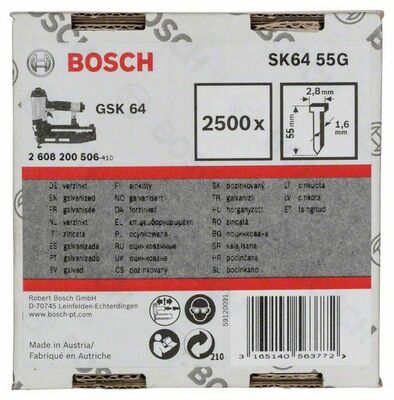 Bosch Power Tools Senkkopf-Stift SK64 55G, 1,6mm 2608200506