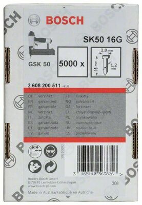 Bosch Power Tools Senkkopf-Stift SK50 16G, 1,2mm 2608200511