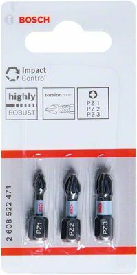 Bosch Power Tools Impact Control Bits PZ,VE3 2608522471