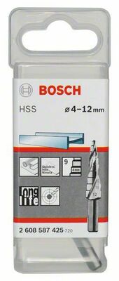 Bosch Power Tools Stufenbohrer HSS, 4 - 12mm,6mm 2608587425