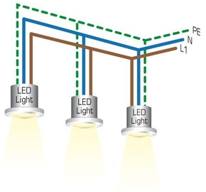 Brumberg Leuchten LED-Wandleuchte 1W/230V LED wws 0R3940WW