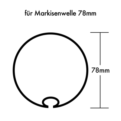 Kaiser Nienhaus Adapter/Mitnehmer f.Markisenwelle 78mm 211300