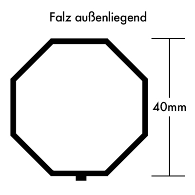 Kaiser Nienhaus Rollladenwelle achtkant SW40, 0,8mm, 2m 221320