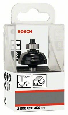 Bosch Power Tools Kantenformfräser F, 8mm, R1 6,3mm 2608628356