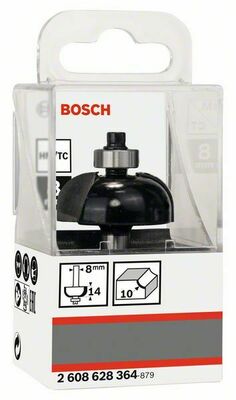 Bosch Power Tools Hohlkehlenfräser 8mm, R1 10mm 2608628364