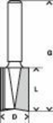 Bosch Power Tools Nutfräser 8mm,D1 6mm,L15,7mm 2608628379