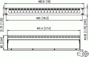 Metz Connect Patchpanel Keystone 24x grau leer 130926-0003KE