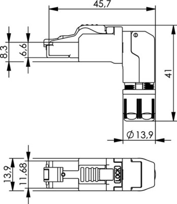 Telegärtner MFP8 Adernmanager 4x90 T568B 100023069