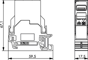 Telegärtner STX Tragschienen-Verbinder mit USB-Kupplung 3.0 100007441