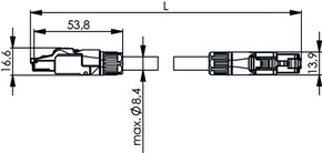 Telegärtner STX RJ45 - RJ45 VL Cat.6A(IEC) 100017337