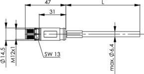 Telegärtner STX M12x1 VL X-kod. Cat.6A (IEC) 100017419