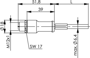 Telegärtner STX M12x1 VL X-kod. Cat.6A (IEC) 100017437