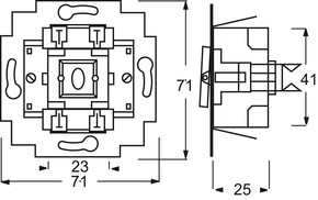 Busch-Jaeger Wechselschalter-Einsatz 230V 10A 2000/6 US