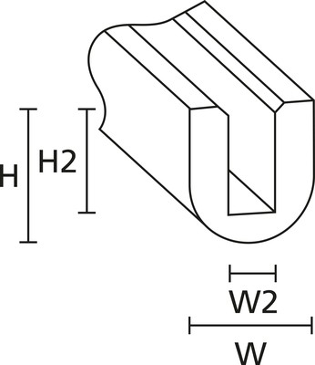 HellermannTyton Kantenschutz PVC schwarz RA1 PVC BK 75