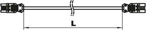 OBO Bettermann Vertr Verlängerungsleitung 3x2,5qmm VL-3Q2.5 H10 SW