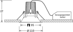 LTS Licht&Leuchten LED-Einbaustrahler 2700K 827 FLOOD VTRL 10.0527.25 si