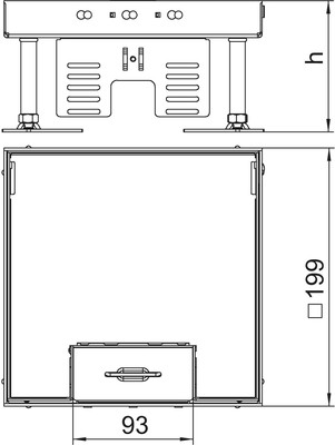 OBO Bettermann Vertr Kassette quadratisch 200x200mm RKSN2 4 VS 20