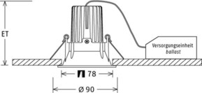 LTS Licht&Leuchten LED-Einbaustrahler 2700K 827 WideFlood VTRM 10.0527.35 si