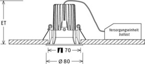 LTS Licht&Leuchten LED-Einbaustrahler 2700K 827 WideFlood VTRS 13.0527.35DALws