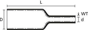 HellermannTyton Warmschrumpfschlauch MA47-40/12-1000-BK