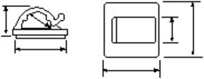 HellermannTyton Befestigungssockel selbstkl. Flachbügel RB14-PA66-NA-C1