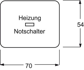 Busch-Jaeger Wippe bronze mit Aufdruck Heizung-Notschalter 1789 H-21