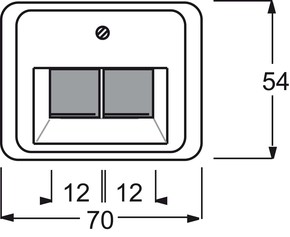 Busch-Jaeger Zentralscheibe stws gl f.UAE-Anschlussdo.2f 1803-02-24G