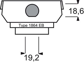 Busch-Jaeger Sockel für 1758... f. Twinax-EB-Buchse 1864 EB